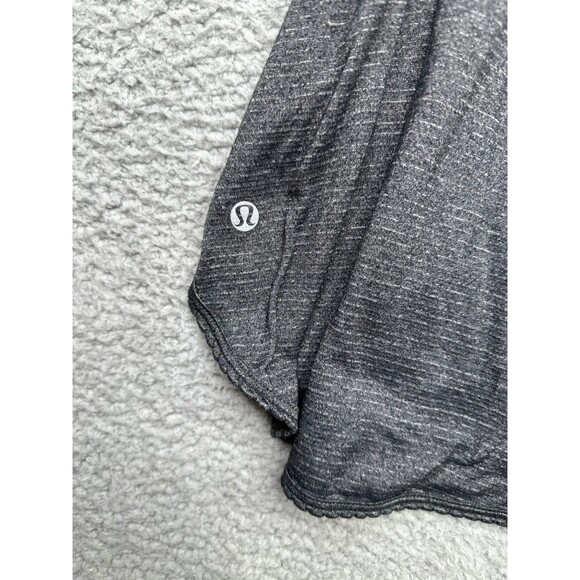 Lululemon Women's 6  Singlet Tank Top Racerback Shirt Heathered Gray Striped - Picture 6 of 7